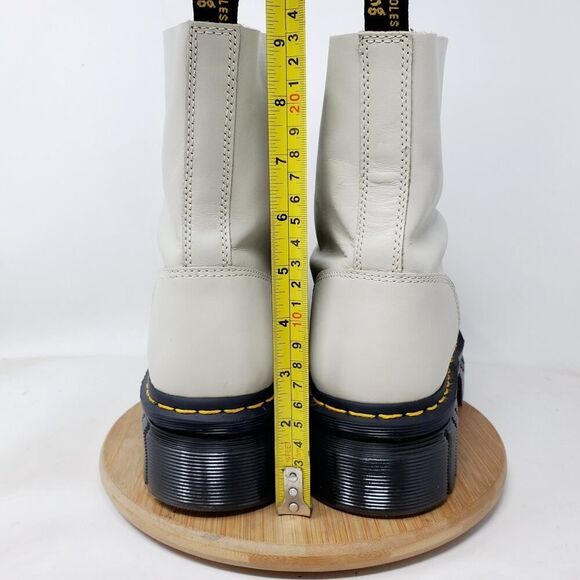 Dr Martens Audrick Quad Boots Women 12 Platform Cobblestone Grey Chunky Lug Boot - Picture 9 of 16